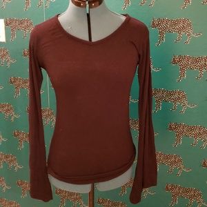 Black tshirt with Long bell sleeves